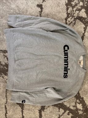 Oarsman Vintage CUMMINS Grey Crewneck Sweatshirt Size L
